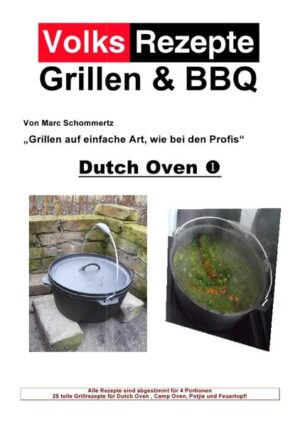 Grillen ist mehr als Bratwurst und Nackensteak…. Ein weiser Spruch ? Egal, ich habe es mir zum Anlass gemacht meine Ergebnisse in diesem Nachschlagewerk festgehalten. Der hier behandelte Dutch Oven ist ein sehr beliebtes Gerät bei den Grillfreunden. Funktionell wie auch vielseitig wie er ist, habe ich mal meine Rezpte zusammen getragen. Weg vom schnöden Alltagsfutter - oder zumindest bereiten wir unsere Rezepte mal auf urige Art und Weise zu, im Topf über dem offenen Feuer, wie es auch die Cowboys im Wilden Westen taten. 25 Rezepte in einem Buch, das schreit nach mehr ! Und es wird auch mehr geben. Volksrezepte - Rezepte für das Volk. Lesen, nachkochen, genießen ! Nach den erfolgreichen Büchern rund um die Feldküche / Gulaschkanone, gibt es nun eine weitere Reihe - Volksrezepte Grillen & BBQ.