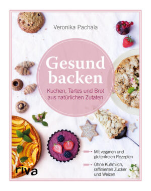 Die erfolgreiche Foodbloggerin und Kochbuchautorin Veronika Pachala knüpft mit diesem Backbuch an ihren Bestseller Gesund kochen ist Liebe an. Sie hat über 50 leckere Rezepte für Kuchen, Torten, Muffins und Brot kreiert, die durch zahlreiche Informationen zu alternativen, nährstoffreichen Zutaten und Tipps zu Zubereitung oder Aufbewahrung ergänzt werden. Bei den Rezepten verzichtet sie konsequent auf raffinierten Zucker, Kuhmilch und Weizenmehl und bietet für Menschen mit Lebensmittelunverträglichkeiten gluten- und laktosefreie Varianten mit Teffmehl, Süßlupinenmehl und Hirsekörnern oder Mandel- und Hafermilch an. Abgerundet wird das wunderschön bebilderte Backbuch durch ein informatives Kapitel zu Mehl- und Getreidesorten, alternativen Süßmitteln und gesunden Fetten, Backtriebmitteln und natürlichen Aromen. Darüber hinaus zeigt Gesund backen verschiedene vegane Alternativen für Ei und Milch auf. Ob Birnentarte, Bananentorte mit Walnüssen und Ahorncreme, Triple-Chocolate-Muffins oder Dinkel-Amaranth-Brot - mit diesen Rezepten ist abwechslungsreicher, gesunder Genuss garantiert. Und mit Zimtsternen, Weihnachtsstollen oder Spekulatiuszupfbrot bietet das Backbuch zusätzlich schöne Ideen für die Weihnachtsbäckerei. Dieses Buch ist bereits unter dem Titel Gesund backen ist Liebe mit einer anderen Umschlaggestaltung erschienen. Der Inhalt des Buches ist unverändert.