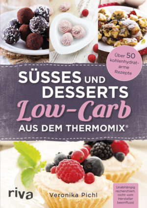 Low-Carb heißt, die Ernährung auf gesunde Weise umzustellen und ohne Hungern und Kalorienzählen abzunehmen. Viele kohlenhydratreiche Lebensmittel lassen sich durch solche ersetzen, die den Blutzuckerspiegel nur leicht und langsam ansteigen lassen. Doch einen Haken gab es bei Low-Carb bisher: Man musste gänzlich auf Süßigkeiten verzichten. Dieses Buch zeigt Ihnen, wie Sie Eis, Nachspeisen und Kuchen kohlenhydratarm zubereiten können, indem Sie Alternativen für herkömmlichen Zucker verwenden - wie Erythrit, Xylit, Stevia, Kokosblütenzucker, Lucumapulver - und Weizenmehl durch Kokos-, Mandel- oder Sojamehl ersetzen. Mit dem Thermomix® und den übersichtlichen Schritt-für-Schritt-Anleitungen geht das schnell und einfach. Die über 50 süßen Rezepte von Schokolasagne über Waffeltorte bis zum Erdbeerkuchen erfreuen jeden Dessertfan, ohne der Figur zu schaden. Alle Rezepte wurden mit dem Thermomix® TM5 getestet und entwickelt. Unabhängig recherchiert, nicht vom Hersteller beeinflusst. Mehr Informationen finden Sie unter: www.thermomix-fans.de