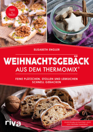 Bereits im August werden die ersten Lebkuchen und Plätzchen an den Handel ausgeliefert, spätestens jedoch wenn es kalt und herbstlich wird, steigt die Vorfreude auf die Adventszeit und das Weihnachtsfest. Plätzchenbacken bringt die Familie zusammen, denn auch Kinder probieren sich gerne beim Ausstechen oder Verzieren. Wenn dann der Duft von Butter, Zimt und Vanille durchs ganze Haus zieht, kommt Weihnachtsstimmung auf. Im Thermomix® gelingen Plätzchen und anderes weihnachtliches Gebäck ganz leicht, weil sich die Teige darin hervorragend mixen, rühren und kneten lassen. Dieses Buch bietet über 40 Rezepte für weihnachtliches Gebäck aus dem beliebten Küchenhelfer: Was gibt es Besseres als ein saftiges Stück selbst gebackenen Stollen, dick mit Butter bestrichen? Oder einen Teller voller feiner Plätzchen, frisch aus dem Ofen, zum nachmittäglichen Kaffee oder Tee? Auch im Büro sind die Leckereien in der kleinen Pause sehr beliebt und versüßen die Vorfreude auf Weihnachten. Unabhängig recherchiert, nicht vom Hersteller beeinflusst. Mehr Informationen finden Sie unter: www.thermomix-fans.de