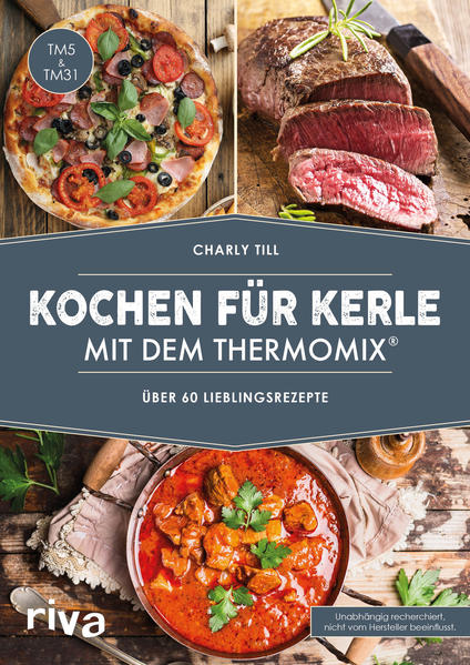 Männer essen gerne herzhaft und deftig - mit dem praktischen Küchenhelfer Thermomix® können Sie solche Gerichte auf Knopfdruck zubereiten. Von Fleischmahlzeiten wie Roastbeef, Rouladen und Gulasch über leckere Brotaufstriche, abwechslungsreiche Suppen bis hin zu leckeren Desserts wie Apfelstrudel und Biermuffins ist in diesem Buch alles dabei, was das Männerherz begehrt. Schritt-für-Schritt-Anleitungen sichern das Gelingen, und mit den ausführlich beschriebenen Rezepten kann man dabei nichts falsch machen. Viele Gerichte lassen sich auch für Gäste zubereiten. Der Autor Charly Till hat die Rezepte natürlich selbst getestet. Alle Rezepte sind geeignet für den TM5 und den TM31. Unabhängig recherchiert, nicht vom Hersteller beeinflusst. Mehr Informationen finden Sie unter: www.thermomix-fans.de