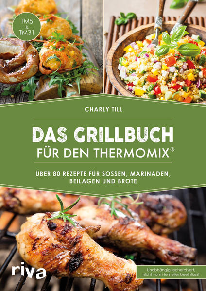 Zu einem gemütlichen Grillabend mit Freunden oder der Familie gehören nicht nur saftige Steaks und knackige Würstchen. Der Thermomix® kann fast alles zubereiten, was der Grill nicht kann und was das Herz des Grillmeisters und seiner Gäste begehrt: kräftige Marinaden und Würzpasten wie Gewürzbiersud oder Hot Lemon Rub, feine Soßen fürs Grillfleisch wie argentinisches Chimichurri, Salate wie Coleslaw, Beilagen wie Hummus, Brote wie Focaccia mit Zwiebeln, aber auch Hackfleischzubereitungen wie Adana Kebab oder Cevapcici und natürlich leckere Desserts wie Zitronentarte oder Mini-Schoko-Guglhupf. Die ausführlichen Schritt-für-Schritt-Anleitungen sorgen dafür, dass sich der Grillabend perfekt vorbereiten lässt und für Gastgeber und Gäste zu einem Genuss wird. Mit über 80 Rezepten. Alle Rezepte sind geeignet für den TM5 und den TM31. Unabhängig recherchiert, nicht vom Hersteller beeinflusst. Mehr Informationen finden Sie unter: www.thermomix-fans.de