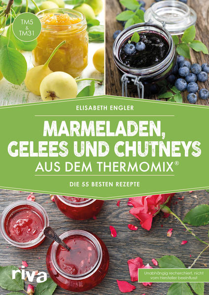 Herrliche Marmeladen lassen sich mit dem Küchenhelfer Thermomix® ganz leicht herstellen - und sie sind so lecker, dass man sie nicht nur zum Sonntagsfrühstück auf dem Tisch haben möchte. In diesem Buch gibt es abwechslungsreiche Rezepte für fruchtige Konfitüren wie Erdbeer-Vanille-Traum oder Kürbis-Birnen-Schmaus, für feines Campari-Mandarinen- oder Rosengelee und für herzhaftes Apfel-Minz- oder würzigscharfes Paprika-Chutney. Die selbst gemachten Marmeladen sind natürlich frei von Zusatzstoffen und Konservierungsmitteln und aus ganz frischen Früchten gezaubert. Die Autorin Elisabeth Engler gibt ihre jahrelange Erfahrung weiter und bietet Rezepte für klassische Marmeladen aus Kindertagen ebenso wie für pfiffige oder exotische Kreationen. Alle Rezepte können Sie im Thermomix® in wenigen Minuten zubereiten, und mit den Schritt-für-Schritt-Anleitungen gelingen sie mühelos auch Einsteigern. Die Rezepte eignen sich für das ganze Jahr. So kocht man Marmelade heute! Alle Rezepte sind geeignet für den TM5 und den TM31. Unabhängig recherchiert, nicht vom Hersteller beeinflusst. Mehr Informationen finden Sie unter: www.thermomix-fans.de