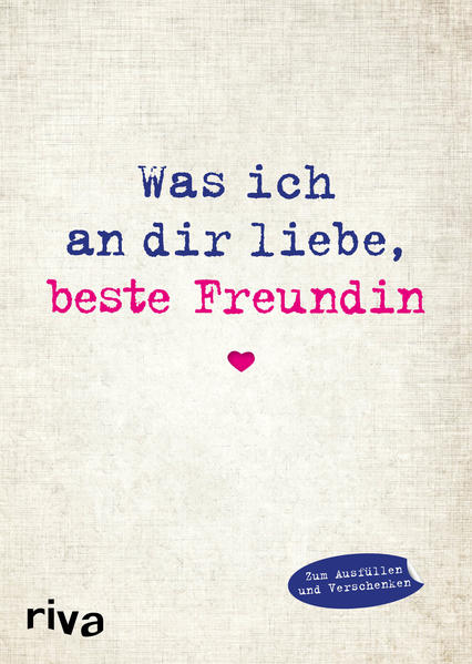 Der besten Freundin erzählt man alles, man kennt ihre Geheimnisse, erträgt ihre Macken und teilt ihren Humor. In diesem ganz besonderen Ausfüllalbum kann man all das festhalten: Gemeinsamkeiten, Unterschiede, besondere Erlebnisse oder peinliche Momente. Tiefgründige, witzige und emotionale Fragen und Denkanstöße helfen dabei, eine persönliche Liebeserklärung an die beste Freundin zu kreieren. So lässt sich leicht in Worte fassen, worüber man sonst vielleicht nie redet: Ehrliche Komplimente, Zugeständnisse, Entschuldigungen, aber auch Dankbarkeit finden in diesem Buch Platz. Ausgefüllt ist dieses Album das perfekte Geschenk für die beste Freundin und ein wahrer Freundschaftsbeweis, egal ob zum Geburtstag, zu Weihnachten oder einfach so.