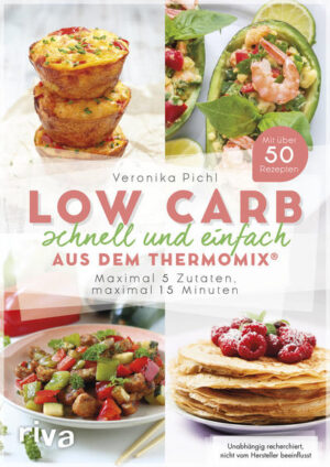 Tiefkühlpizza, Fertigsuppe und Lieferdienst ade! Wenn Sie sich gesund ernähren und abnehmen möchten, aber nicht viel Zeit zum Kochen zur Verfügung haben, liegen Sie mit diesem Buch genau richtig. Leckere Zucchini-Pancakes, Chili-Avocado-Zoodles, Curry-Kokos-Pfanne oder Rahmgeschnetzeltes lassen sich hervorragend mit dem praktischen Küchenhelfer Thermomix® zubereiten und stehen superschnell nach maximal 15 Minuten auf dem Tisch. Alle Gerichte kommen - neben einigen Basiszutaten, die Sie immer zu Hause haben sollten - mit maximal 5 Zutaten aus und sind total unkompliziert zuzubereiten, bieten aber trotzdem hervorragenden Geschmack. Viel Gemüse und Fleisch halten lange satt und passen perfekt zur Low-Carb-Ernährung. Jetzt gibt es keine Ausreden mehr - so kann jeder nach Feierabend ein leckeres Gericht zaubern! Alle Rezepte wurden mit dem Thermomix® TM5 entwickelt und getestet. Unabhängig recherchiert, nicht vom Hersteller beeinflusst. Mehr Informationen finden Sie unter: www.thermomix-fans.de