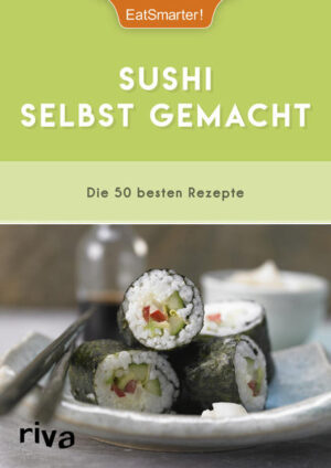 Sushi - die japanische Köstlichkeit Sushi ist lecker, macht auf dem Tisch viel her, und es ist ganz einfach, die gefüllten Rollen selbst zu machen. Wie man Sushi mit Fisch, vegetarisch mit Gemüse, als Maki, Inside-Out-Roll, Nigiri, Temaki oder auch mal außergewöhnlich als Sushi-Bällchen oder süßes Sushi zubereitet, zeigt Ihnen dieses Buch in 50 Rezepten. Ob Thunfisch-Maki-Rolle mit Soba-Nudeln, Inside-Out-Roll mit Avocado und Surimi, Sushi-Torte mit Lachs und Nori-Algen oder süßes Mango-Sushi - alles gelingt mit den Schritt-für-Schritt-Anleitungen ganz leicht.