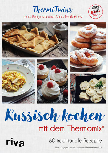 Die russische Küche ist sehr abwechslungsreich und auch in Deutschland extrem beliebt. Die beiden Autorinnen Lena Kruglova und Anna Matershev, in den sozialen Medien als ThermiTwins bekannt, vereinen in diesem Buch ihre Liebe zur russischen Küche mit ihrer Begeisterung für die Küchenmaschine Thermomix®. Mit einfachen Schritt-für-Schritt-Anleitungen und wunderschön bebilderten Rezepten zeigen sie, wie Sie ganz einfach Klassiker wie die Suppe Borschtsch, den Salat Olivier oder die Kohlrouladen Golubzi zubereiten. Natürlich kommen auch die beliebten Teigtaschen Pelmeni, Wareniki und Manty nicht zu kurz. Darüber hinaus gibt es viele Rezepte für traditionelle russische Süßspeisen wie den Grießkuchen Mannik, die Honigtorte Medovik oder die Nüsse Oreschki. Alle Rezepte wurden mit dem Thermomix® TM5 entwickelt und getestet. Unabhängig recherchiert, nicht vom Hersteller beeinflusst. Mehr Infos unter: www.thermomix-fans.de