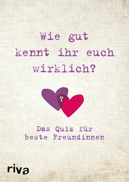 Natürlich kennst du deine beste Freundin in- und auswendig. Doch jeder von uns hat Geheimnisse. Dieses Quiz stellt euer Wissen übereinander auf die Probe. Beantworte jede Frage zunächst für dich selbst, decke deine Antworten mit der Buchklappe ab und reiche das Buch an deine Freundin weiter. Manche eurer Antworten werden am Ende eindeutig übereinstimmen, andere wiederum lassen euch völlig neue Seiten aneinander entdecken. - Welches ist der teuerste Gegenstand, den ich jemals gekauft habe? - Wie würde ich meinen (nächsten) Sohn nennen? - Wenn ich dich zu etwas überreden könnte, was wäre es? Ein unterhaltsames Quiz zum Nachdenken, Ausfüllen, In-Erinnerungen-Schwelgen und gemeinsamen Lachen. *Dieses Buch ist eine überarbeitete Neuausgabe des Titels Ein Herz und eine Seele.*