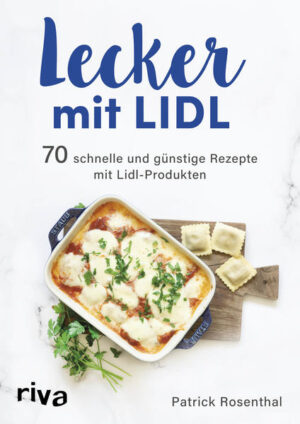 Mit Lebensmitteln vom Discounter lecker und vielfältig kochen und dabei auch noch jede Menge Geld sparen? Kein Problem! Der Foodblogger Patrick Rosenthal zeigt in diesem opulent bebilderten Buch, wie Sie mit günstigen Produkten von Lidl raffinierte und köstliche Gerichte zaubern können. Wraps mit Hummus und Gemüse, warmer Bratkartoffelsalat mit Rostbratwürstchen, Ravioli-Auflauf, Nuss-Nougat-Eistorte oder Overnight Oats mit Mango - für die 70 Rezepte in diesem Buch benötigen Sie nur Produkte, die es bei Lidl zu kaufen gibt. Dabei sparen Sie nicht nur Geld, sondern gleich zweimal Zeit: erst beim Einkaufen, dann beim Kochen. Denn alle Gerichte lassen sich schnell und ohne viel Aufwand zubereiten.Unabhängig recherchiert, nicht vom Hersteller beeinflusst.