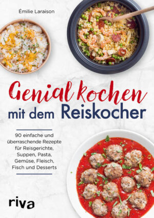 Der Reiskocher kann viel mehr als nur Reis kochen! Mit dem Multitalent können Sie Minestrone, One-Pot-Pasta, Risotto, Gemüse- und Fleischgerichte, Porridge und sogar einen Schokoladenkuchen zaubern. Entdecken Sie 90 Rezepte, die Sie schnell und mühelos im Reiskocher zubereiten können. Sie benötigen dafür nur wenig Vorbereitungszeit - die restliche Arbeit übernimmt das Gerät. So erhalten Sie im Handumdrehen ebenso köstliche wie überraschend anders zubereitete Gerichte.