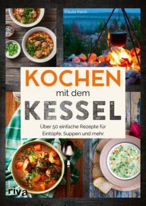 Was gibt es Schöneres, als gemeinsam mit Familie oder Freunden am Lagerfeuer zu sitzen und den Alltag zu vergessen? Mit dem Kochbuch für den Kessel wird ein solches Treffen auch zum kulinarischen Erlebnis. Der Spaß beginnt schon während der gemeinsamen Vorbereitung. Die einen sorgen für Feuer unter dem Kessel, die anderen kümmern sich um die Zutaten, bei denen der Fantasie keine Grenzen gesetzt sind. Egal ob wärmende Suppen, schmackhafte Eintöpfe oder herzhaftes Gulasch: Im Mittelpunkt steht die Vorfreude auf eine Mahlzeit in der Natur. Mit Schritt-für-Schritt-Anleitungen und einer Menge Anregungen zu Variationen kommen sowohl Gelegenheitsköche als auch Profis voll auf ihre Kosten. Das perfekte Buch für Outdoor- und Naturliebhaber!