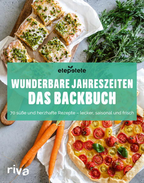 Abwechslungsreiche vegetarische Backideen für das ganze Jahr Spargel-Blätterteig-Tarte im Frühling, Himbeerschnecken im Sommer, Kürbis-Muffins mit Haselnüssen im Herbst, Rote-Bete-Schokokuchen im Winter - dieses Backbuch zeigt 70 vegetarische Rezepte für süße und herzhafte Speisen für jede Jahreszeit. Mit dem detaillierten Saisonkalender und wissenswerten Infos zu ausgewählten Obst- und Gemüsesorten macht Backen noch mehr Spaß! Krummes Gemüse und Obst vor der Lebensmittelvernichtung zu retten - das ist die Mission von etepetete. Der Biokisten-Anbieter stellt für seine Kunden wöchentlich Boxen mit einer bunten Vielfalt an saisonalem Obst und Gemüse zusammen und schafft mehr Bewusstsein für nachhaltigen Konsum.