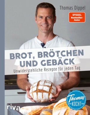 Brot backen kann jeder! Der Profikoch Thomas Dippel vom YouTube-Kanal Thomas kocht zeigt dir in diesem Buch, wie man ganz einfach Brote mit Hefe, Sauerteigbrote oder Gebäck zubereitet. Die über 50 Rezepte lassen sich wunderbar in den Alltag integrieren, da man nur wenige Zutaten benötigt, und sie sind sowohl für Anfänger als auch für Hobbybäcker geeignet. Von Bauernbrot über Dinkelbrot mit Buttermilch bis zu Bagels und Franzbrötchen ist alles dabei. Mit den vielen raffinierten Tipps und Tricks, Infos zu Knettechniken oder Backutensilien sowie einem praktischen Glossar wird Brotbacken zum Kinderspiel!