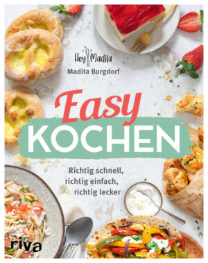 Die Foodinfluencerin Madita vom Instagram-Account heymadita_ zeigt dir, wie du schnell und mit wenig Aufwand leckere Mahlzeiten zaubern kannst. In diesem Kochbuch stellt sie dir 60 simple und schmackhafte Gerichte vor, die auch nach Feierabend und im stressigen Alltag in kurzer Zeit auf dem Tisch stehen. Ihre Rezeptideen sind wirklich für jeden geeignet - egal ob du Anfänger, Hobbykoch oder Berufstätiger bist oder täglich für die Familie Essen zubereitest. Lass dich von der großen Auswahl inspirieren und probiere den erfrischenden Basilikum-Rucola-Salat mit Erdbeeren, köstliche Pfannenknödel mit Pilzgulasch, cremigen Nudelauflauf oder saftigen Zitronenkuchen.