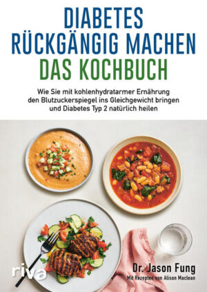 Diabetes Typ 2 ist heilbar. Wie das geht, zeigt Dr. Jason Fung. Statt konventioneller Therapien mit Insulin oder anderen blutzuckersenkenden Medikamenten empfiehlt er ein einfaches Konzept: eine Kombination aus Low-Carb-Ernährung, intermittierendem Fasten und Bewegung, mit der der Blutzuckerspiegel reguliert und Diabetes effektiv bekämpft werden kann. In diesem Kochbuch stellt der Ernährungsexperte 100 einfache und ausgewogene Rezepte vor, die perfekt auf die Bedürfnisse von Diabetikern abgestimmt sind und bei denen man nicht auf Genuss verzichten muss.