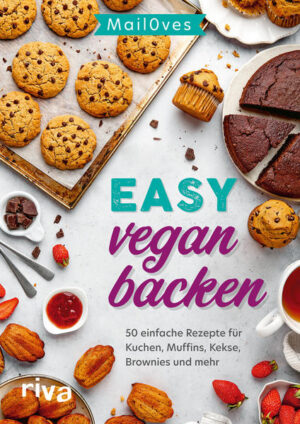 Vegan backen ist dank pflanzlicher Alternativen wirklich einfach: Milch, Ei, Butter und Co. lassen sich problemlos ersetzen, und mit den richtigen Handgriffen zaubert man schnell unglaublich leckeres Gebäck. Dieses Backbuch zeigt 50 alltagstaugliche Rezepte, die im Handumdrehen zubereitet sind und jedem schmecken - darunter viele Klassiker: fluffige Pancakes, saftige Muffins, schokoladige Kuchen, Riegel, die schmecken wie das Original, himmlische Zimtschnecken und vieles mehr. Auf ins vegane Backvergnügen!