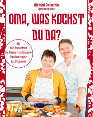 Liebe geht durch den Magen Mit Richard und seiner charmanten Großmutter Amalia kannst du über 50 authentische osteuropäische Gerichte ganz einfach nachkochen und -backen: von wärmenden Suppen wie Borschtsch und Soljanka, Salaten wie Olivje und Schuba über leckere Hauptspeisen wie Schaschlik, Bigos und Gulasch bis zu süßen Leckereien wie Blintschiki oder Krebbel. Aber natürlich dürfen die verschiedensten Varianten an Teigtaschen auch nicht fehlen, und so ist den Piroschki, Pelmeni, Manti und Co. ein eigenes Kapitel gewidmet. Jedes Rezept erzählt eine Geschichte und weckt Erinnerungen an die Kindheit in Omas Küche. Kleine Familiengeschichten und Anekdoten machen dieses Buch zu etwas ganz Besonderem.