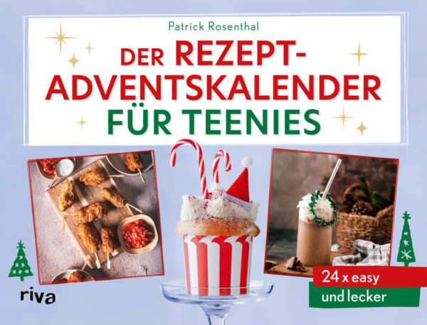 Genieß den Advent mit leckeren Rezepten. Vorfreude ist die schönste Freude? Mit diesem coolen Rezept-Adventskalender auf jeden Fall! Die Buchseiten sind verschlossen und lassen sich wie klassische Adventskalender-Türchen ganz einfach auftrennen. Dahinter warten 24 Rezeptideen für weihnachtliche Leckereien, die die Wartezeit bis zum frohen Fest verkürzen: Cremige Mac and Cheese, herzhafter Kroketten-Auflauf, schokoladiger Lebkuchen und wärmender Kandis-Chai-Latte sind einfach zu machen und schmecken einfach fantastisch. So hast du Spaß am Kochen und Backen und an der Adventszeit!