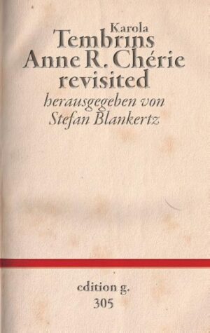 Anne R. Chérie (1930-1963) ist die - fiktive - sagenumwobene karibische Revolutionärin, kantische Neothomistin und katholische Anarchistin, die bis heute keine angemessene Aufmerksamkeit erfahren hat. Die vorliegende Chérie-Biographie dokumentiert Liebe, Politik, »Verbrechen« und Kindheit einer der ungewöhnlichsten Frauen des 20. Jahrhunderts. Hier kommen die Akteure der Zeit zu Wort wie z.B. Chéries Inspirator, der (exkommunizierte) katholische Theologe Pablo Hombueno. Aber auch die Abenteuer von Chérie und ihre unglückliche Liebe zu der amerikanischen Prostituierten Lauren Jackson bekommen den ihren zukommenden Platz.