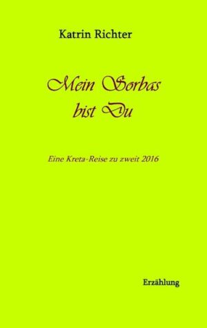 Zum dritten Mal auf Kreta. Warum lässt diese beiden jene Insel nicht mehr los? Eine Reise ist nicht, wie sie ist. Eine Reise ist, wie du bist. Durch diesen Gedanken kommt die Autorin einer Antwort auf die Frage einen kleinen Schritt näher. Und dann ist da noch das berühmte Buch ihres Kollegen Nikos Kazantsakis, der "Alexis Sorbas"