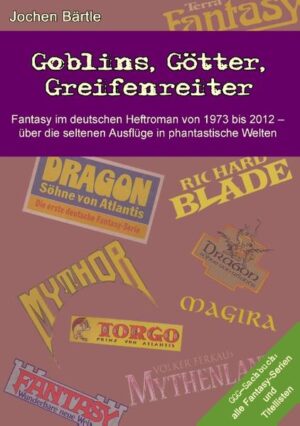 Zwischen 1973 und 1986 dem eher überschaubaren Zeitraum, in dem die Fantasy- Welle auch den Presse- Grosso- Bereich erreicht hatte erschienen dort mehr als 4.400 Grusel- Heftromane und mehr als 4.500 Science- Fiction- Heftromane. Der Fantasy- Heftroman brachte es im selben Zeitraum gerade einmal auf 275 Bände! Das neue Sachbuch der GGG- Reihe über die deutsche Heftromanlandschaft nimmt sich dieses jüngsten Genres der Heftromane an und stellt die Serien und seine Nebenprodukte diesmal mit Titellisten abschließend vor.