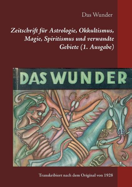 Beim vorliegenden Werk handelt es sich um die erste Ausgabe des Periodikums «Das Wunder Zeitschrift für Astrologie, Okkultismus, Magie, Spiritismus und verwandte Gebiete» aus dem Jahr 1928. Diese Zeitschrift fasste insgesamt drei Ausgaben. Während stetig Sachbücher von Agrippa von Nettesheim, Albert von Schrenck-Notzing oder G. W. Surya transkribiert und neu verlegt werden, gab es bisher kein Interesse gegenüber Zeitschriften zu esoterischen, spirituellen, philosophischen oder okkulten Themen aus vergangenen Zeiten. Die Autoren der folgenden Artikel sind mitunter bekannte Akademiker, darunter Universitätsprofessoren und, zumindest für die damalige Zeit, seriös bemühte Forscher, welche sich nun zum Beispiel zu paranormalen Aktivitäten, okkulten Experimenten oder unterschiedlichen philosophischen und esoterischen Weltanschauungen äußern.