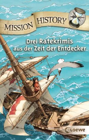 Das Buch ist bei deiner Buchhandlung vor Ort und bei vielen Online-Buchshops erhältlich! Die Zeit der ersten Entdecker ist unglaublich spannend! Begib dich auf die Spuren der Geschichte und löse drei Kriminalfälle aus dieser Zeit: Gegen Marco Polo liegen falsche Verdächtigungen vor, der legendäre Schatz von Klaus Störtebeker wird gesucht und eine Verschleppung führt auf die Santa Maria das Schiff von Christoph Kolumbus. Und du darfst mitraten! Wagst du dich an die Mission History?