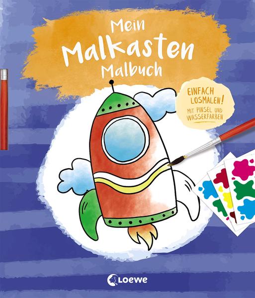 Pinsel anfeuchten, Farbe aufnehmen und Losmalen! Mit Pinsel und Wasserfarben 24 einfache Motive zum Ausund Weitermalen Für Kinder ab 3 Jahren Das Malbuch ab 3 Jahren für Mädchen und Jungen ist perfekt für alle kleinen Künstler. Es besitzt 8 Bogen mit tollen Farben, die von den Kindern mit dem beigelegten Pinsel aufgenommen und zum Ausmalen benutzt werden können. Weiteren kreativen Mitmachspaß zum Malen, Basteln und Rätseln findest du auf www.mitmachbücher.de.