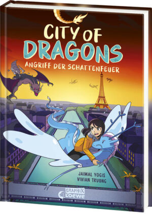 Die Schattenfeuer erheben sich! Wusch! Aus dem Nichts taucht Grace’ Drache Nate wieder auf und bringt sie direkt in die Höhle des Drachenkönigs. Hier erfährt Grace, was hinter den Plänen von Daijiang steckt: Mithilfe der Schattenfeuer will er den letzten der vier Drachensteine in seinen Besitz bringen damit alle Drachen seiner Macht unterliegen. Für Grace und ihre Freunde ist klar: Sie müssen ihn aufhalten! Oder ist es dafür etwa schon zu spät?! Ein packendes Comic- Abenteuer: Rasante Handlung, unvorhersehbare Wendungen und voller Mut, Magie und Zusammenhalt! Eine Fortsetzung voller Action In rasantem Tempo entführt der zweite Band des Comicbuchs für Kinder ab 11 Jahren in die Welt der chinesischen Mythologie und erzählt die spannende Geschichte von dem Mädchen Grace und ihren Freunden weiter: Gemeinsam kämpfen sie mutig gegen das Böse und stellen sich den Schattenfeuern in den Weg.