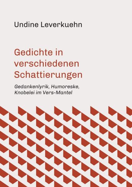 Der kleine unterhaltsame Begleiter für jede Reise, ein "Pausenfüller" zwischen zwei Terminen, der private Trainer fürs Hirnjogging oder die unterhaltsame Lektüre zum Feierabend: Gedichte in verschiedenen Schattierungen bietet Lyrik, Verse, Rätsel, Knobeleien und ist unter allen Umständen ein anregender wie lustiger Zeitvertreib, der Spaß bereitet. Gedankenlyrik, Reflexion, Kritik und Läster-Ei, Gedichte um die Jahreswende, Der Witz im stolzen Metrum-Sitz, Kopfnüsse, Zahlenrätsel, Pythagoreische Zahlentripel ... auch in diesem Buch lässt die Autorin die Köpfe "rauchen".