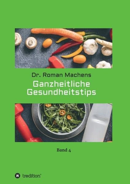 Dr. med. Roman Machens lebt und praktiziert seit 2016 in Auw, Aargau in der Schweiz - einer der vielen deutschen Ärzte, die ihre Heimat aufgaben, um bessere Medizin machen zu können. Lesen Sie www.Machens-online.CH! Die ersten 3 Bände der Ganzheitlichen Gesundheitstips waren in Bayern sehr erfolgreich. Auf den Sammelband, der im CBX-Verlag erschienen ist, folgt 2020 Band 4 mit allen seit 2017 geschriebenen Tips.