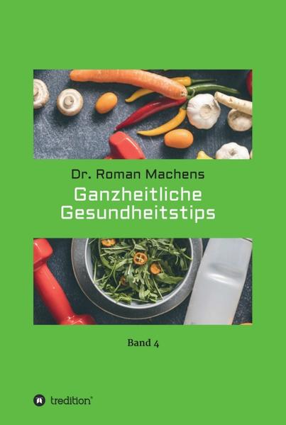 Dr. med. Roman Machens lebt und praktiziert seit 2016 in Auw, Aargau in der Schweiz - einer der vielen deutschen Ärzte, die ihre Heimat aufgaben, um bessere Medizin machen zu können. Lesen Sie www.Machens-online.CH! Die ersten 3 Bände der Ganzheitlichen Gesundheitstips waren in Bayern sehr erfolgreich. Auf den Sammelband, der im CBX-Verlag erschienen ist, folgt 2020 Band 4 mit allen seit 2017 geschriebenen Tips.