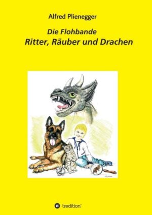 Ein Junge namens Ken, den alle Pimpfl rufen, und vier Tiere (ein Hund, eine Katze, eine Maus und ein Floh), mit denen er sprechen kann, bilden eine verschworenen Gemeinschaft, die Flohbande. Die gesamte Flohbande wird in das Mittelalter gezaubert. Ein Ritter, den sie aus der Gefangenschaft von Räubern befreien, nimmt sie mit auf seine Burg. So lernen sie das Leben auf einer Burg kennen. Ritter, Räuber und Drachen verhelfen ihnen in weiterer Folge zu vielen Abenteuern. Mit Mut und Witz, aber auch mit der Hilfe von neuen Freunden, die sie durch ihre Hilfsbereitschaft, gewinnen, bewältigen sie alle Gefahren, in die sie geraten. Schließlich können sie gesund wieder heimkehren. Das Buch vermittelt auch ein Bild über das Leben im Mittelalter.