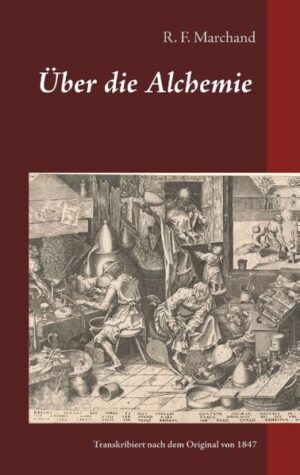 Beim vorliegenden Werk handelt es sich um einen Vortrag, welcher am 20. Februar 1847 von R. F. Marchand im wissenschaftlichen Vereine zu Berlin gehalten wurde. Marchand war Dr. der Medizin, Philosophie und Professor der Chemie an der Universität zu Halle. In seinem Vortrag berichtet der Verfasser von spektakulären Fällen falscher Alchemisten, schamloser Scharlatane und von chemischen Zufallsfunden, welche die Welt nachhaltig veränderten. Es werden Urtexte bekannter Alchemisten aufgeführt und Themen wie der Stein der Weisen, die Goldmacherei und das berüchtigte Lebenselixier untersucht.