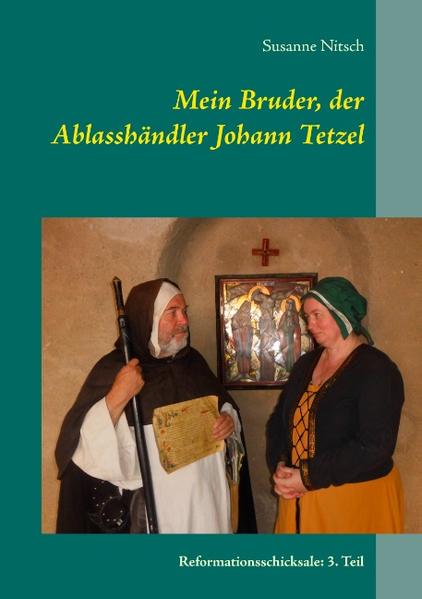 Dieses Buch beschreibt das Leben des Ablasshändlers Johann Tetzel, der sich mit seiner marktschreierischen Art Luthers Unwillen zuzog. Luther verfasste seine 95 Thesen, worauf der Kampf um den "wahren Glauben" begann.