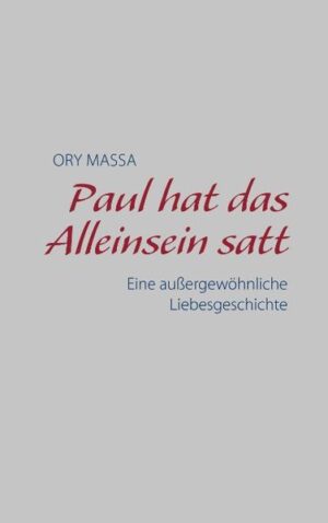 Der vorliegende Roman Paul hat das Alleinsein satt erzählt die außergewöhnliche Liebesgeschichte von Paul und Lisa. Außergewöhnlich ist allein schon der Altersunterschied. Aber es kommen weitere Ereignisse auf die beiden zu, welche das Zusammenleben wesentlich beeinflussen. So erleben Paul und Lisa schon im ersten Jahr alle Höhen und Tiefen einer Zweisamkeit. Pure Lebensfreude, erotische Leidenschaft aber auch tiefste Verzweiflung, Niedergeschlagenheit und Todesangst sind Wegbegleiter.