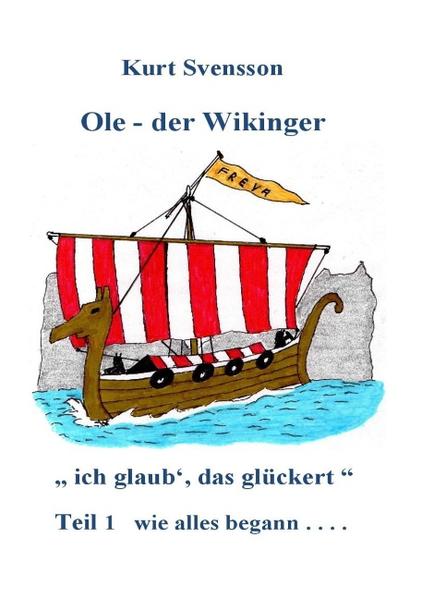 Jedes Kapitel beginnt mit einem Farbbild, hergestellt vom Autor selbst in seiner eigenen Art. Hauptfigur in diesem Buch ist der 6-jährige Wikingerjunge Ole Svensson aus Oslo. Auf der gefährlichen, stürmischen Überfahrt Richtung Haithabu wird er zur eigenen Sicherheit von seinem Vater vorübergehend in Dänmark an Land gesetzt. Dort lernt er Kinder aus aller Herren Länder kennen. Mit diesen neu gewonnenen Freunden und dem rettenden Familienclan aus Haithabu erlebt er in 18 Kapiteln spannende Abenteuer im alten Dänemark der Wikingerzeit. Am Ende des Buches gehen alle Kinder mit ihren Eltern ihre eigenen Wege, sie sind sich aber sicher: Eines Tages sehen sie sich ganz bestimmt wieder!! Und das wird in den darauf folgenden Büchern erzählt, wenn die dann 18-jährigen jugendlichen Wikinger beschließen, einmal um die Welt zu segeln, um die Länder und Menschen hinter dem Horizont zu entdecken. Dann beginnt mit Teil 2 die Abenteuer-Buchreihe 'umme Ärde' mit fortlaufender Handlung von Buch zu Buch. Dieses erste Buch der geplanten Reihe 'Ole, der Wikinger' bildet die Grundlage für weitere Bücher, die in ihrer Handlung auf diesem Buch aufbauen, sich stetig weiter entwickeln werden. Das vorliegende Buch 'Ole, der Wikinger - Teil 1' ist mit gleicher ISBN die überarbeitete Fassung der Testversion 'Ole, der kleine Wikinger', textmäßig fast gleich, nur mit geändertem Cover. Siehe auch Text zur Autorenbeschreibung. Eigentlich als Buch für Kinder ab 8 Jahren gedacht, ist es auch denkbar, dass sich Jugendliche in die Handlung der Bücher hinein versetzten können und Interesse am Lesen haben. Es wurde bisher auch deutlich, dass eine Menge Erwachsener - deren Phantasie noch lebt - Abenteuer dieser Art und wie sie geschrieben sind, gern lesen.