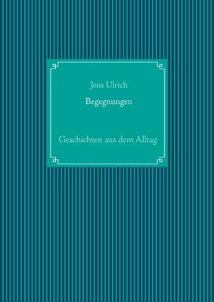 Dieses Buch hat Begegnungen zwischen Menschen und auch von Menschen mit Tieren zum Inhalt. Es handelt sich um zufällige Begegnungen, wie sie aber täglich passieren. Sie sind zum Teil frei erfunden, zum Teil aus Beobachtungen entstanden. Auf jeden Fall haben sie keinen Bezug auf lebende oder tote Personen.