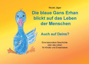 Die in ein blaues Tintenfass gefallene Schneegans namens Erhan (türkisch: mutig, tollkühn, heldenhaft) gibt ihre eigene Lebensphilosophie zum Besten. Sie spricht über den Unterschied zwischen Mensch und Tier und über die "4 Wurzeln des Lebens" (Körper, Geist, Seele und die Magie des Augenblicks). Sie zeigt auf wie man durch Zuversicht und Selbstvertrauen seinen Lebensweg gehen und Freunde gewinnen kann. Die blaue Gans Erhan ist ein einfühlsames und besinnliches (Kinder-)buch mit originellen, liebevollen Illustrationen der Autorin, das den Leser in eine nachdenkliche, aber positive Stimmung versetzt. Es ist das erste Buch der Buchreihe "Die blaue Gans Erhan".