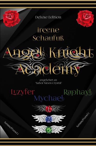 Prachtvoll gestaltete Deluxe Edition der "Angel Knight Academy" mit Farbseiten und liebevoller Innengestaltung ,,Inspiriert von „Sailor Moon Crystal“, ,, Mythos Academy“ und „Harry Potter“ Wir sind Luzy, Mychi und Raphy Angel und eigentlich sind wir ganz normale 16- jährige Mädchen / Jungen, bis wir die Einladung zum Unterricht an der Angel Knight Academy erhalten. Dort erwachen unsere schlummernden Kräfte und wir realisieren allmählich, dass unser Erbe uns einholt, denn wir wurden im Himmel geboren und besitzen wunderschöne Flügel, jedoch bin ich, Luzy, das schwarze Glied in der Kette der Reinen, die Befleckte, der Tintenfleck auf dem Wolkensaum. Wir haben, wie alle unserer Art, eine besondere Gabe, das shifting, trachten aber danach, das Erbe abzustreifen. Unsere einzige Rettung sind die Liebe und die Lösung des Geheimnisses um unseren Ursprung. Wir sind keine Geschwister, jedoch durch unser Schicksal miteinander verbunden. Und wir sind die erste Gruppe, deren magische Kräfte im Angesicht einer dunklen Bedrohung allmählich erwachen. Leserstimmen: ,, Prachtvoll, atmosphärisch, träumerisch und spannend. “ ,, Unbedingt lesen. Fesselnd von der ersten Seite an. Dieser erste Sammelband steigert das Verlangen nach mehr.“