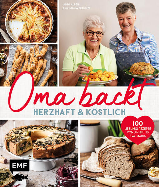 - Diese beiden erobern die Herzen von Backbuch-Fans im Sturm: Die sympathischen Omas Anni und Eva-Maria präsentieren ihre besten Kreationen - Es muss nicht immer süß sein: 100 Rezepte für herzhaftes Gebäck von Brot über Strudel bis hin zu pikanten Kuchen