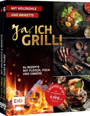 Geballtes Grillwissen und die besten BBQ-Rezepte zum unschlagbaren Preis: Zwei Bücher im Bundle speziell für alle Kohlegrill-Fans Kurz und gut: Wichtigste Basics zu den Grilltypen und -techniken, insbesondere direktes und indirektes Grillen mit Holzkohle und Briketts 60 kreative Grillrezepte mit Fleisch und Fisch, aber auch Gemüse Ausstattungshinweis: 2 Bücher im Bundle mit Goldfolienveredlung