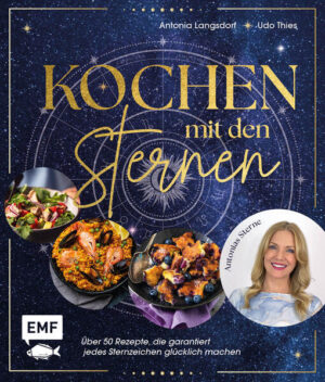 Grundlagen der Astrologie und Kulinarik-Horoskope für Anfänger*innen und Fortgeschrittene von der beliebten Sterne-Expertin Antonia Langsdorf Soulfood für alle Tierkreiszeichen: Sushi, Schnitzel oder Eintopf - Was sollte man Jungfrau, Stier oder Widder servieren, und warum? Welche Gäste versprechen einen spannenden Abend, warum häufen sich Sternzeichen in Familie und Freundeskreis und welche Konstellationen sind dafür verantwortlich?