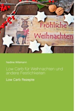 Bei der Low Carb Diät denkt man oft, es ginge nur um Fleisch, Eier und Käse, doch dem ist nicht so. Viele Rezepte lassen sich für die Low Carb Küche umwandeln und man kann ganz normal für Weihnachten und andere Festlichkeiten schöne Dinge backen und kreieren. Abnehmen ohne Verzicht, dafür steht mein Buch.