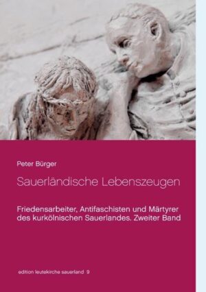 "Heimat" ist kein Besitz, sondern Geschenk und ein noch uneingelöstes Versprechen auf Zukunft hin. Alles entscheidet sich daran, welche Geschichtserinnerungen, Visionen und Vorbilder bei diesem Stichwort zum Vorschein kommen. Im vorliegenden 2. Band über Friedensarbeiter, Antifaschisten und Märtyrer des kurkölnischen Sauerlandes stehen Christen im Mittelpunkt, die ihr Lebenszeugnis gegen die Todesreligion des Nationalsozialismus gestellt haben: Pfarrvikar Otto Günnewich, Angela Autsch (die Nonne von Auschwitz), Bäckermeister Josef Quinke, Bauernsohn Carl Lindemann, Landwirtschaftslehrer Dr. Josef Kleinsorge, Ferdinand von Lüninck (Gastbeitrag von Gisbert Strotdrees), Franziskanerpater Kilian Kirchhoff, Priester Friedrich Karl Petersen und Propstdechant Joseph Bömer. Ein ergänzender Dokumentarteil mit Nachträgen zum 1. Band ist den Friedensboten Peter Grebe (Selbstzeugnis), Josef Rüther (Autorin Sigrid Blömeke) und Franz Stock (Autor Dieter Riesenberger) gewidmet. Glaubwürdige "Beheimatung" erweist sich in einem weiten Horizont, nicht in Enge: Sauerländische Lebenszeugen "aktivieren ein universelles Programm der Menschenwürde und Menschenrechte" (Geleitwort von Hans-Josef Vogel).