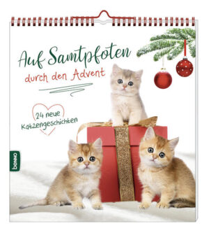 Dieser liebevoll gestaltete Adventskalender wird das Herz jedes Katzenfreundes erwärmen: Auf jedem Kalenderblatt finden sich ein wunderschönes Katzenfoto und eine kurze Geschichte aus dem Leben der Samtpfoten und ihrer Zweibeiner. Mal humorvoll, mal zum Nachdenken anregend zeigen diese Geschichten: Auch die kleinsten Geschöpfe Gottes verdienen Achtung und können des Menschen Herz erobern. • 8. Jahrgang des beliebten Adventskalenders mit 24 neuen unterhaltsamen Katzengeschichten • wunderschöne Katzenfotos: verspielt, elegant und heiter • Wand- und Aufstellkalender