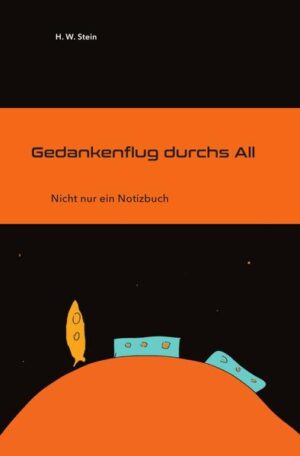 Ein Notizbuch mit eingestreuten lustigen Weltraumgeschichten über ein kleines Raumschiff das per Gedankenkraft reist. Erfunden wurde dieser Antrieb von schwäbischen Landfrauen. Illustrationen begleiten die Geschichten. Das Buch soll dank seiner vielen freien Notizbuchseiten zum Erfinden eigener Geschichten einladen. Unlinierte Seiten bitten Platz für Zeichnungen. Im Rückteil gibt es Kalendarien für 2018, 2019, 2020.