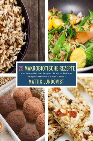 Rezepte: Chia-Samen mit Buchweizen Soba-Nudeln mit Rettich und Brokkoli Spalterbsensuppe mit Grünkohl Roter Reis mit einem Kürbis-Brokkoli-Oliven-Mix Zwiebel-Lauch-Suppe Quinoa-Mandel-Smoothie Linsen-Karotten-Pastinaken-Eintopf Brauner Reis mit Kimchi Reis-Curry mit Brokkoli Vegane Wurst mit Hirsebrei Wakamesuppe Quinoa-Curry mit Spinat und Kichererbsen Wildreis Macro Style Bohnen-Karotten-Mix Adzukibohnen mit Petersilie und Reis Tekka mit braunem Reis Spaghetti-Pilz-Mix Amazake-Tempeh Aprikosen-Petersilien-Tempeh Seitan Paella Macro-Style Einfacher Maiskolben Popcorn Macro-Style Nori-Rettich-Sauerkraut-Mix Spargelsuppe Nori Rollen mit Reis