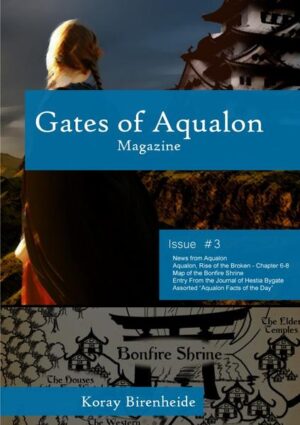 Gates of Aqualon is a magazine that accompanies the publication of "Aqualon, Rise of the Broken" and future novels based on the world of Aqualon. Here you will find the newest book chapters, author's commentaries, exclusive short stories, Aqualon Facts of the Day, and much more. You can read new chapters of "Aqualon, Rise of the Broken" on www.gates- of- aqualon.com and find many in- depth articles about the world of Aqualon on World Anvil: www.worldanvil.com/w/aqualon- IsaNite .