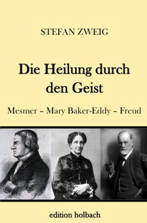 «Dieses Buch will keineswegs eine systematische Geschichte sämtlicher seelischen Heilmethoden sein. Mir ist es nur gegeben, Ideen in Gestalten darzu-stellen. Wie ein Gedanke in einem Menschen Wachstum gewinnt und dann über diesen Menschen hinaus in die Welt, dieses geistig-seelische Geschehnis scheint mir immer eine Idee sinnlicher zu veranschaulichen als jedes historisch-kritische Referieren. Darum habe ich mich begnügt, nur drei Menschen zu wählen, die, jeder auf anderem und sogar gegensätzlichem Wege, das gleiche Prinzip der Heilung durch den Geist an Hunderttausenden verwirklichten: Mesmer durch suggestive Verstärkung des Gesundheitswillens, Mary Baker-Eddy durch die chloroformierende Ekstatik der Glaubenskraft, Freud durch Selbsterkennung und damit Selbstbeseitigung der unbewußt lastenden Seelenkonflikte.» Stefan Zweig